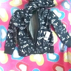 Brand new boys zip up hoodie with spiked hood